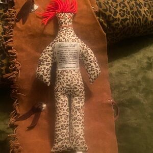 Leopard Print Dammit Doll with Red Hair Dammit Doll Stress Reliever 13"Polkadot